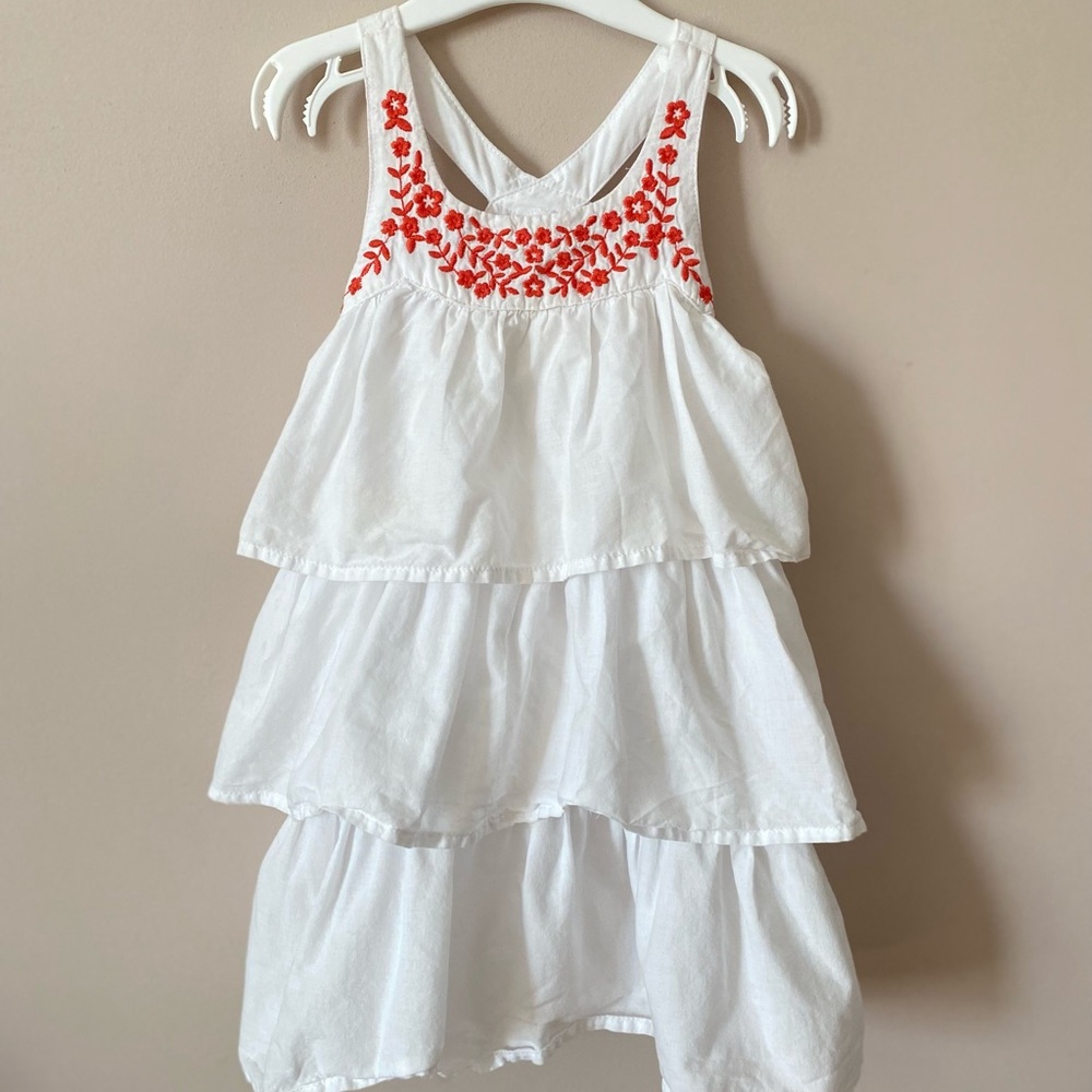 Carter’s Toddler Girl’s 3T White Floral Ruffle Sundress